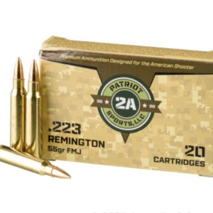 20 Rounds of 55gr FMJ .223 Ammo by Patriot Sports