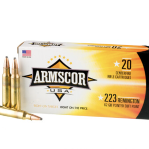 20 Rounds of 62gr Bonded PSP .223 Rem Ammo by Armscor