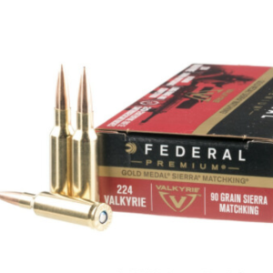 20 Rounds of 90gr HPBT Sierra MatchKing .224 Valk Ammo by Federal Premium