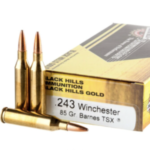 20 Rounds of 85gr TSX .243 Win Ammo by Black Hills Gold Ammunition