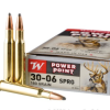 20 Rounds of 180gr PP 30-06 Springfield Ammo by Winchester