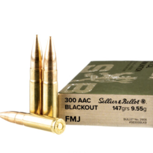 500 Rounds of 147gr FMJ .300 AAC Blackout Ammo by Sellier & Bellot