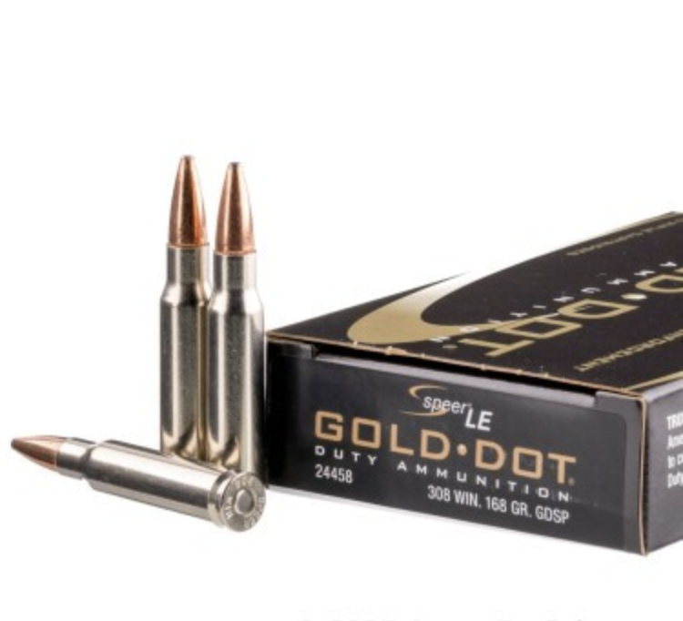 500 Rounds of 168gr Bonded SP .308 Win Ammo by Speer