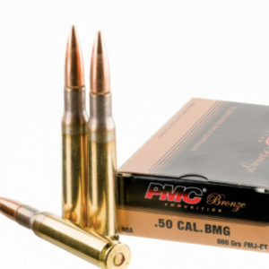 10 Rounds of 660gr FMJBT .50 BMG Ammo by PMC