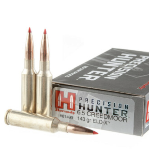 20 Rounds of 143gr ELD-X 6.5mm Creedmoor Ammo by Hornady
