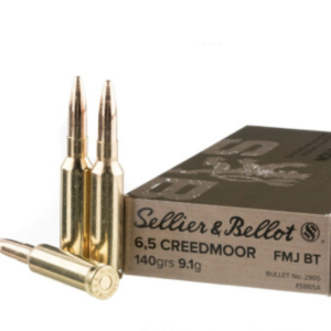 20 Rounds of 140gr FMJBT 6.5 Creedmoor Ammo by Sellier & Bellot