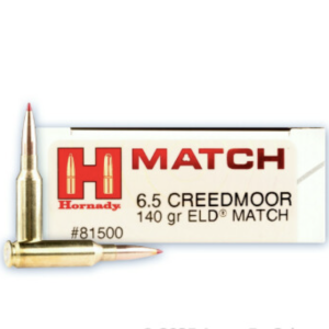 20 Rounds of 140gr ELD Match 6.5 Creedmoor Ammo by Hornady