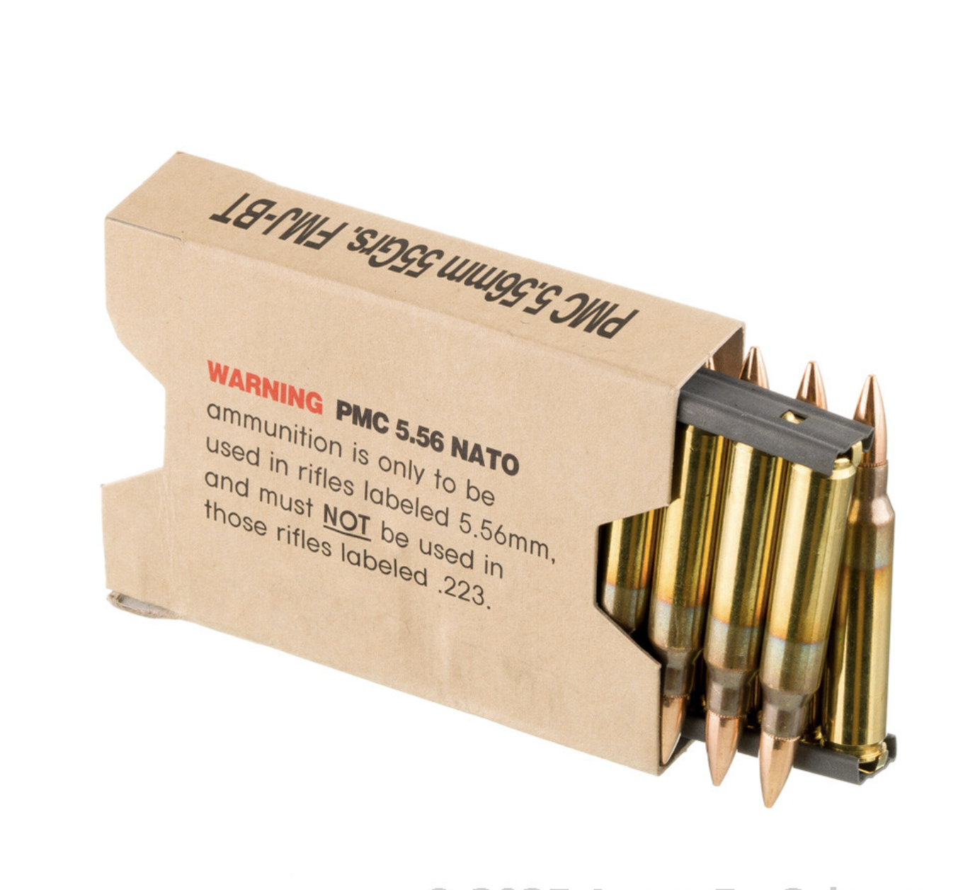 840 Rounds of 55gr FMJBT 5.56x45 Ammo by PMC in Bandolier in Ammo Can - Image 2